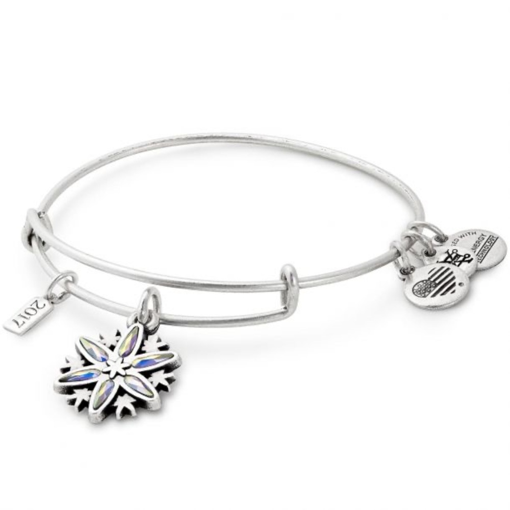 Alex and Ani - Limited Edition Snowflake Charm Bangle Bracelet 2017 ❄️